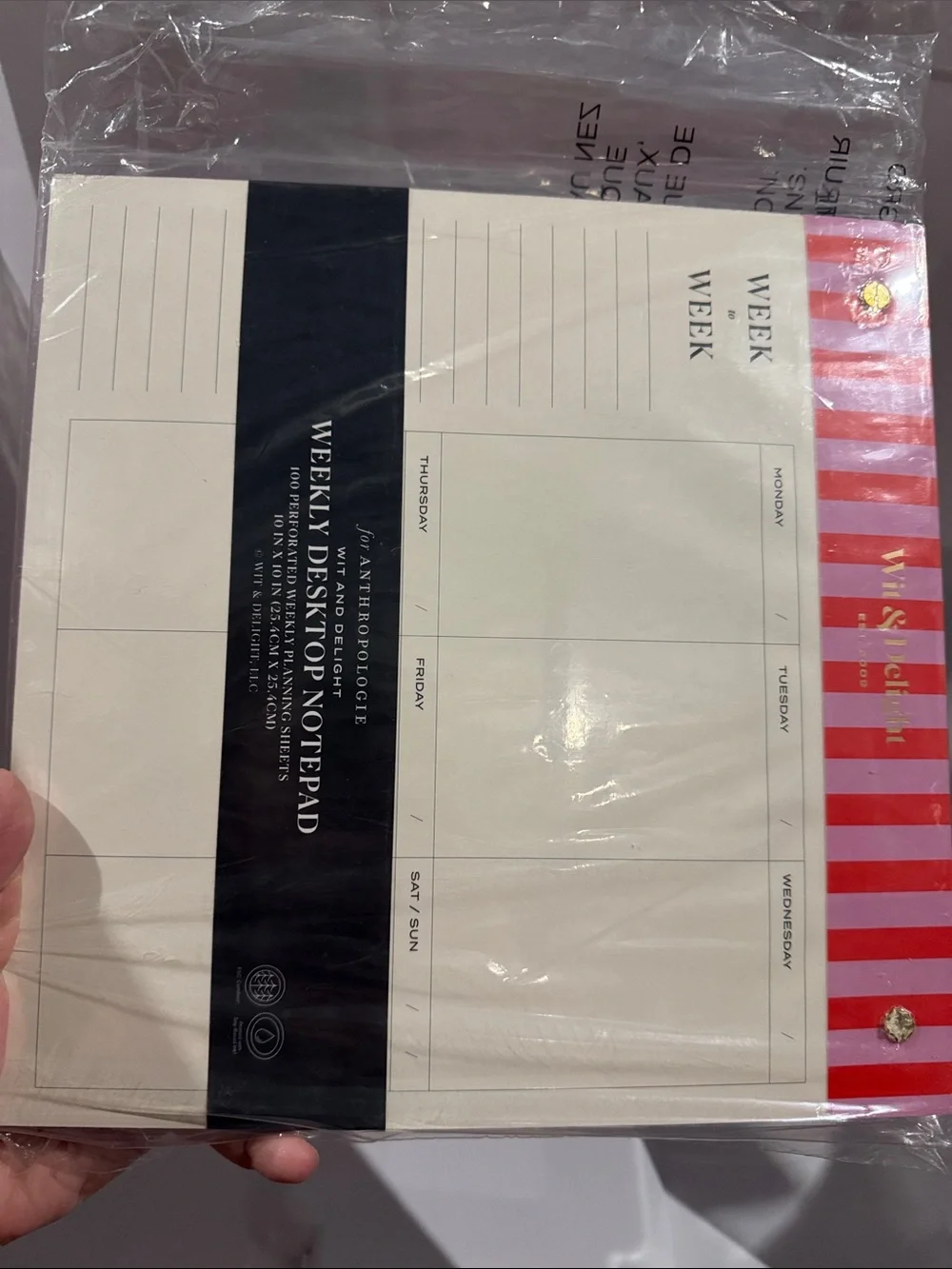 Wit & Delight X‎ Anthropologie note pad and calendar set